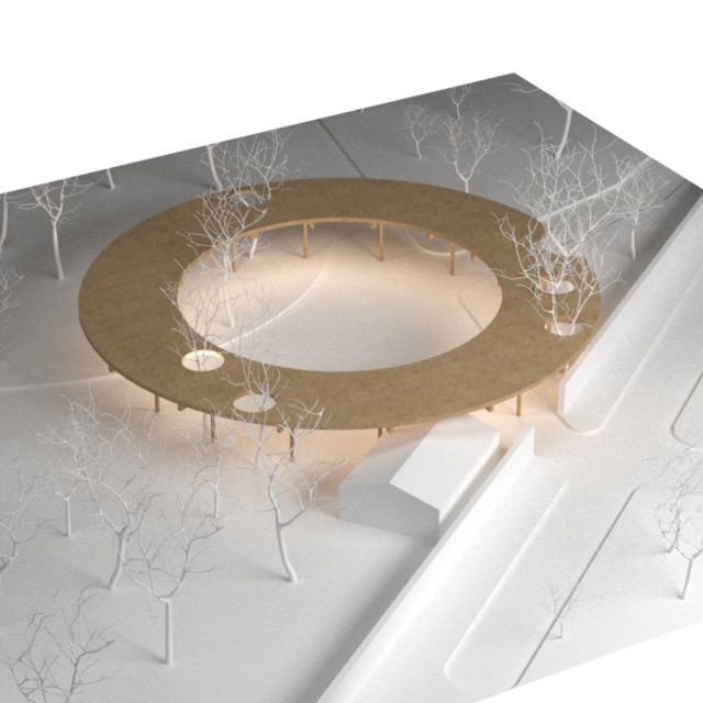 Modell Eingang 2 - Überdachung